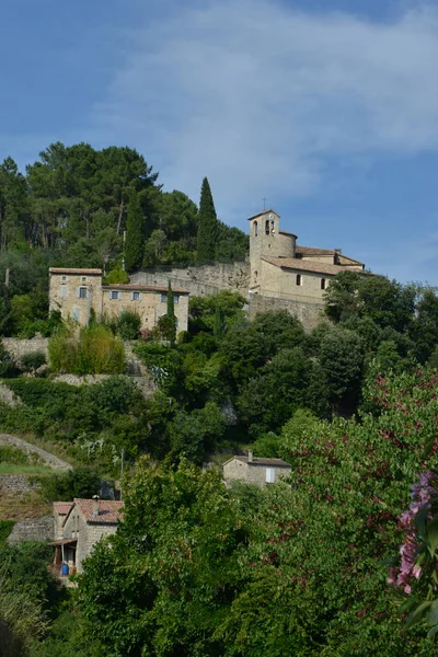 Живописная Деревня Между Виноградниками Южной Франции — стоковое фото