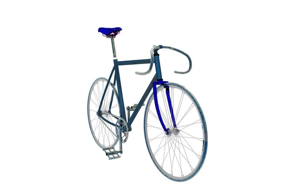 Cykel Med Cykel Isolerad Vit Bakgrund — Stockfoto