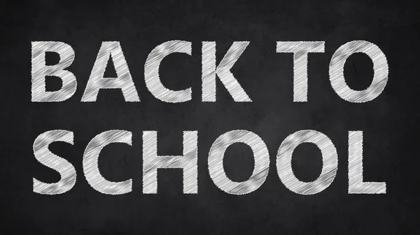 White Text Back School Effect Scribble Rendering — Stock Photo, Image