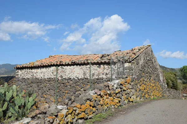 Castiglione Sicilia Sicily Italy Castigghiuni Sicilia Construção Cabana Galpão Pedra — Fotografia de Stock