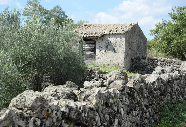 Castiglione Sicilia Sicily Italy Castigghiuni Sicilia Construção Cabana Barracão Pedra — Fotografia de Stock