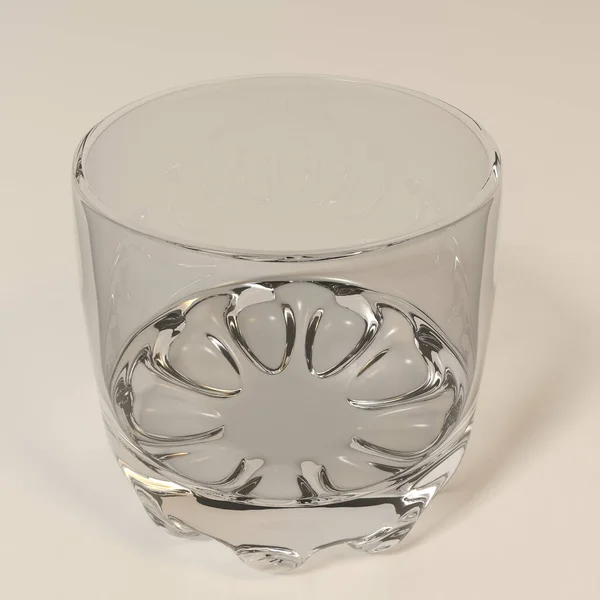 Bicchiere Acqua Fondo Bianco — Foto Stock