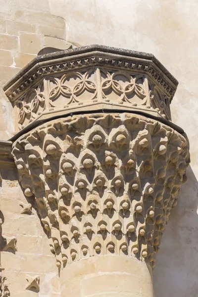 Detalhe Coluna Fachada Palácio Jabalquinto Baeza Espanha — Fotografia de Stock