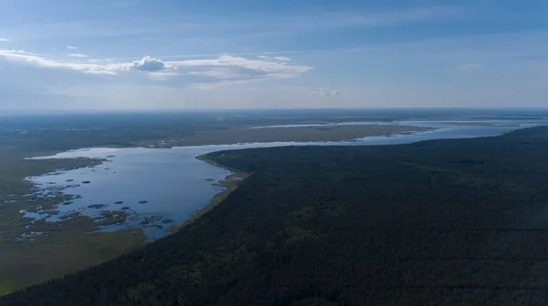Engure Латвії Пташиного Польоту Сільській Місцевості Drone Вид Зверху — стокове фото