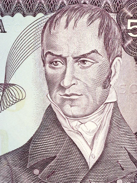 Camilo Torres Tenorio Portrét Kolumbijských Peněz — Stock fotografie