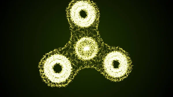 Plexus Spinner Fidget Technische Achtergrond Rendering — Stockfoto