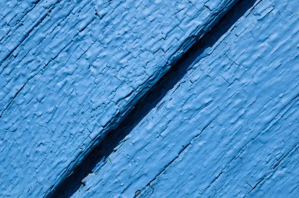 Texture Wallpaper Boards Painted Fresh Blue Paint Joint Boards Diagonally — Stock Photo, Image