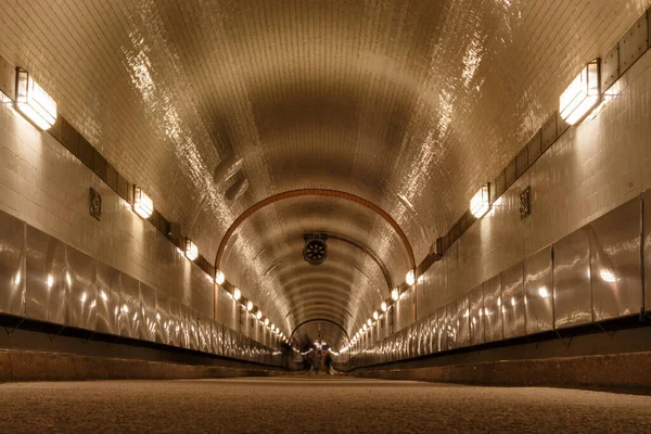 Vieux Elbtunnel Dans Hambourg Pris Point Vue Grenouille — Photo