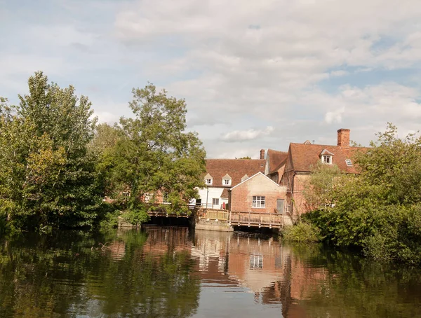 Uma Cena Cabana Rio Luz Verão Moinho Flatford Perto Dedham — Fotografia de Stock