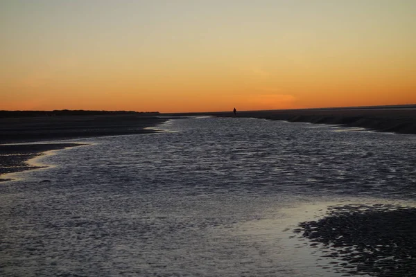 Plage Sur Île Dans Lumière Soir — Photo