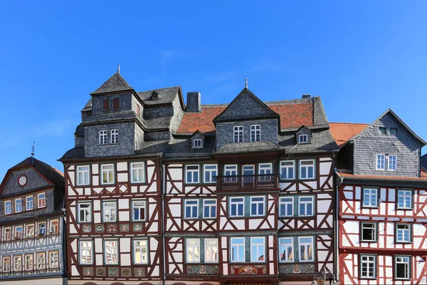 Zabytkowe Domy Muru Pruskiego Rynku Butzbach — Zdjęcie stockowe
