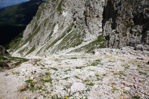 Natural Park Puez Geisler Peitlerkofler Group 2875M Peitlererscharte — Stock Photo, Image