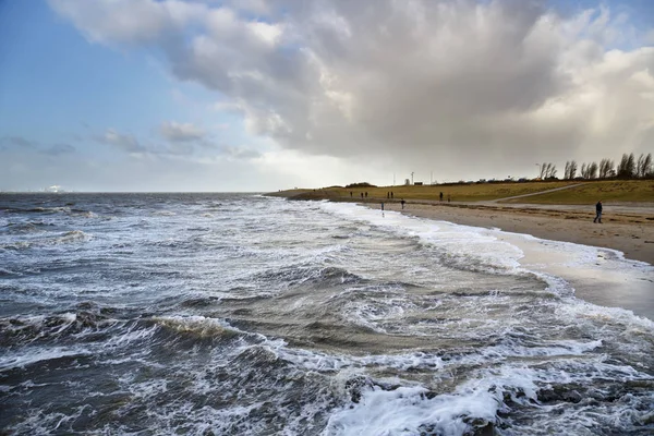 Storm Surge Rysumer Nacken East Frisia — Stock Photo, Image