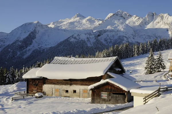 Invierno Hochkrimml Invierno Hochkrimml Austria Alpes Nieve Montañas Montañas Altas —  Fotos de Stock
