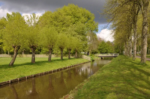 Canali Fossi Drenaggio Delft Nel Cavo Sud — Foto Stock