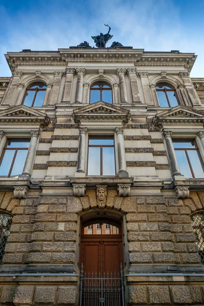 Fachada Histórica Del Albertinum Saxonía Dresden — Foto de Stock
