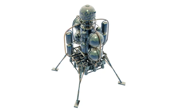 Robô Cyborg Isolado Fundo Branco — Fotografia de Stock