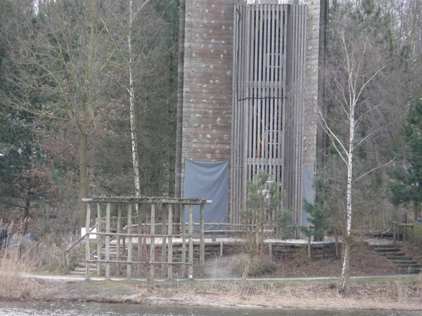 Torre Arrampicata Nel Parco Divertimenti Het Merdal — Foto Stock