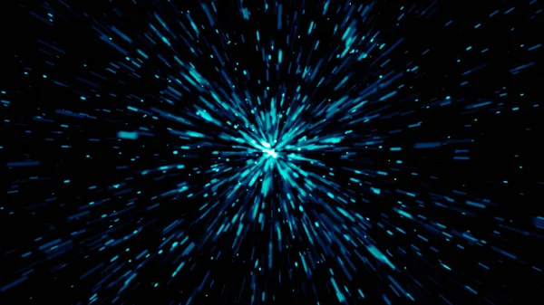 Abstract Background Hyperspace Travel Rendering — Stock Photo, Image