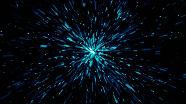 Fondo Abstracto Con Hyperspace Travel Renderizado —  Fotos de Stock