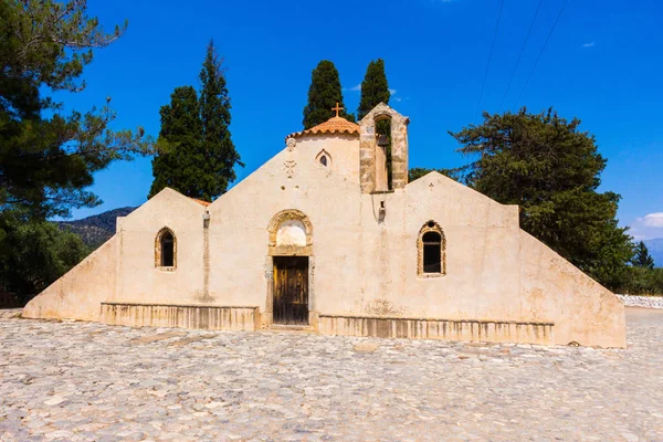 Frente Antiguo Edificio Histórico Iglesia Parroquial Ortodoxa Bizantina Del Monasterio —  Fotos de Stock