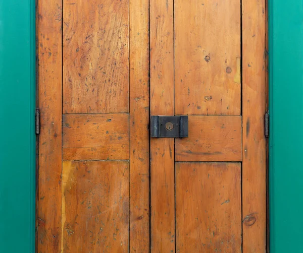 Porta Madeira Bloqueio Antigo Vintage Entrada Madeira Antiga — Fotografia de Stock