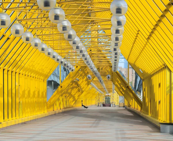 Vista Abstracta Sobre Puente Peatonal — Foto de Stock