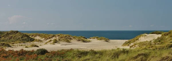 Vista Sulle Dune Spiaggia Mare Del Nord — Foto Stock