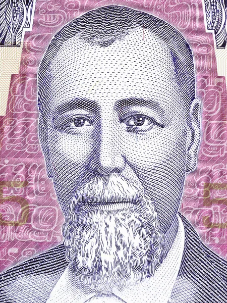 Justo Rufino Barrios Πορτρέτο Από Χρήματα Της Γουατεμάλας — Φωτογραφία Αρχείου