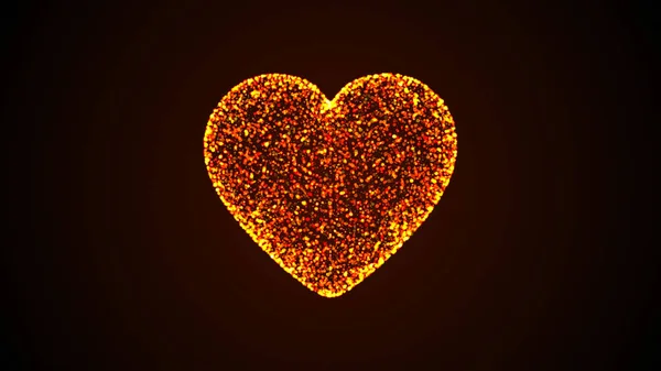 Abstract Background Heart Made Particles Digital Backdrop Rendering — Stock Photo, Image