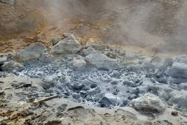 Volcan Viti Gaz Gaz Fumarole Solfatare Cratère Cratère Volcanique Krafla — Photo