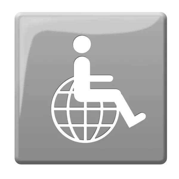 Planeta Silla Ruedas Globalmente Discapacitado —  Fotos de Stock