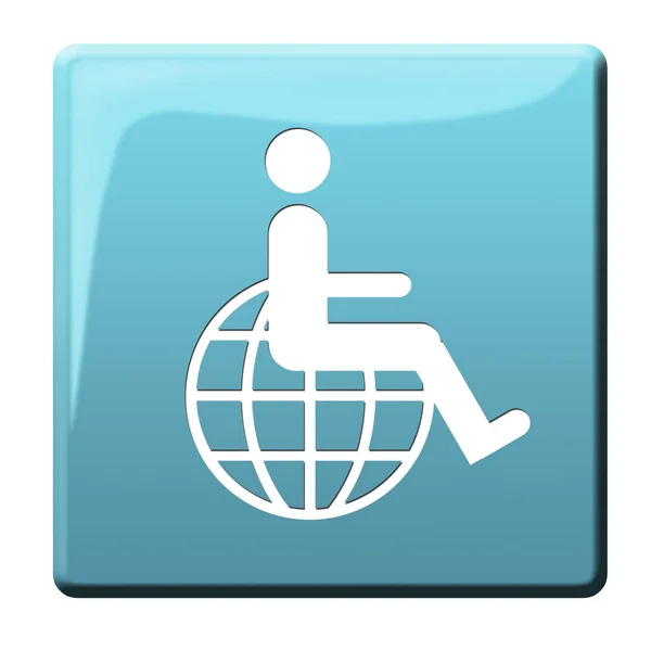 Globalnie Upośledzona Planeta Wózków Inwalidzkich — Zdjęcie stockowe