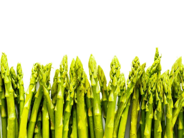 Čerstvý Zelený Chřest Izolované Bílém Chřest Food Pozadí Samostatný Jednu — Stock fotografie