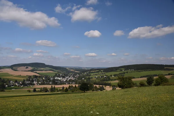 Vue Sur Belle Prairie Verte — Photo