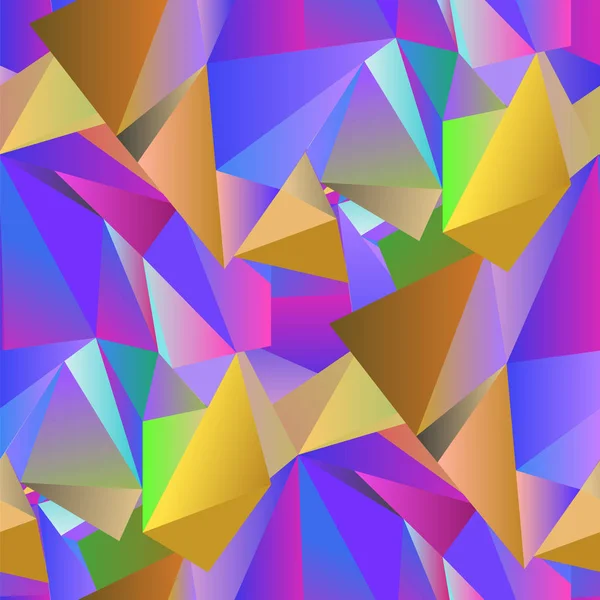 Kleurrijk Kristal Naadloos Patroon Laag Polygonaal Ontwerp — Stockfoto