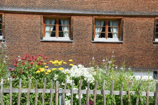 Casa Campo Jardín Jardín Cerca Cerca Jardín Rural Casa Austria — Foto de Stock