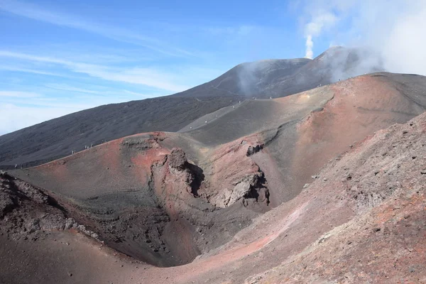Etna Etna Szicília Olasz Torre Del Filosofo Oldalsó Csúcs Kráter — Stock Fotó