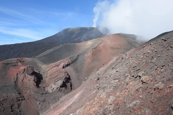 Etna Etna Sicily Fely Torre Del Filosohl Боковая Вершина Кратер — стоковое фото