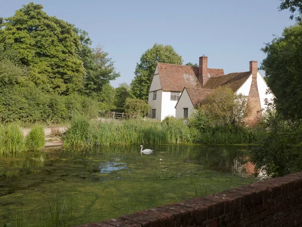 Beautiful View Willy Lott House Cottage Flatford Mill Suffolk National — Stock Photo, Image