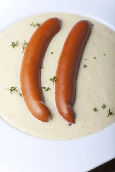 Sopa Batata Com Edredons — Fotografia de Stock