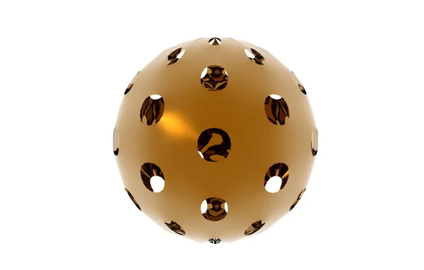 リリースされた空洞の金属ボール — ストック写真
