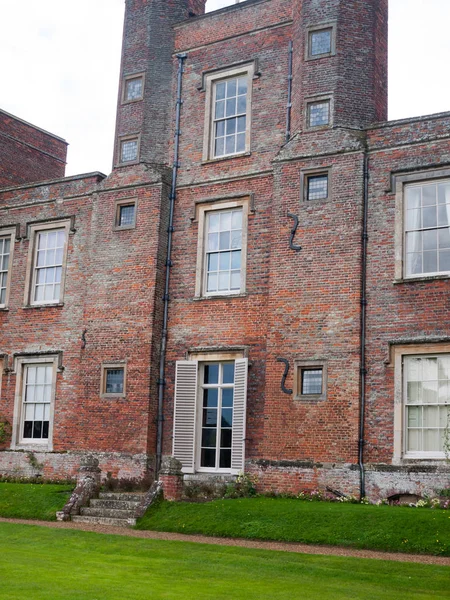 Baksida Utsikt Över Herrgård England Melford Hall Lång Melford Suffolk — Stockfoto