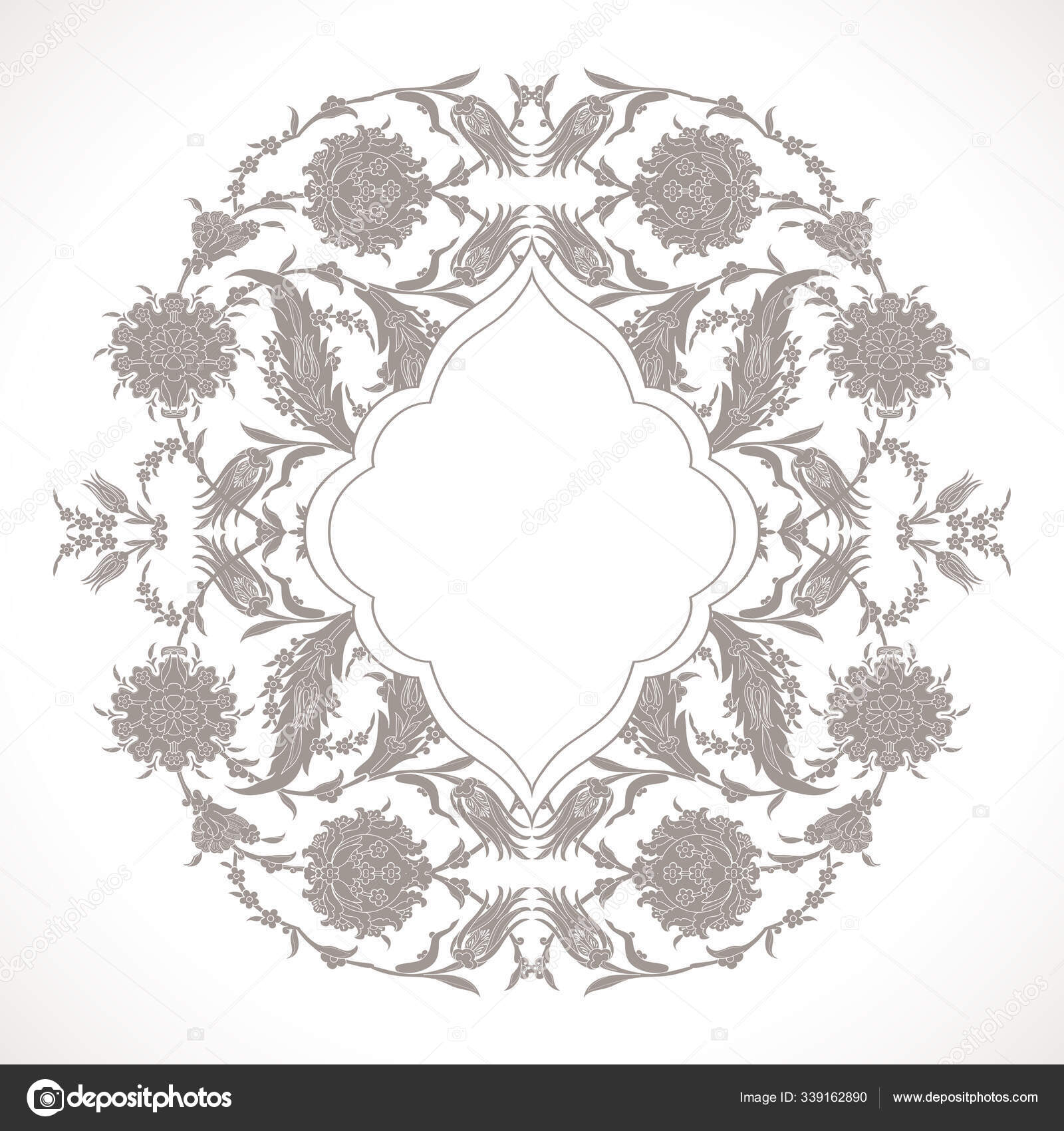 Patrón Decoración Contorno Vintage Árabe Adornado Para Vector Plantilla  Diseño — Foto de stock #339162890 © PantherMediaSeller, image size:1600x1700