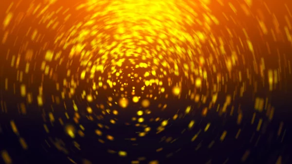 Parçacıkların Oluşan Sarmal Altın Arka Plan Dijital Zemin Render — Stok fotoğraf