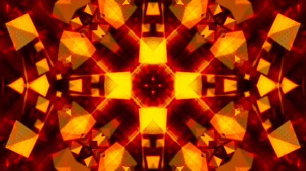 Zlatá Abstraktní Pozadí Textury Kaleidoskop Vykreslování — Stock fotografie