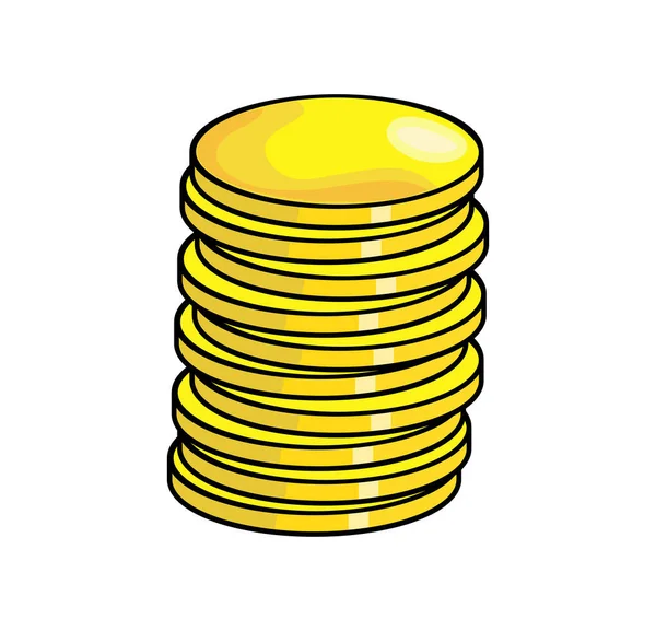 Cartoon Coin Vektor Symbol Design Schöne Illustration Isoliert Auf Weißem — Stockfoto