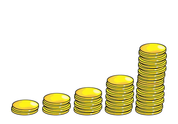 Dibujo Animado Moneda Vector Símbolo Icono Diseño Hermosa Ilustración Aislada — Foto de Stock