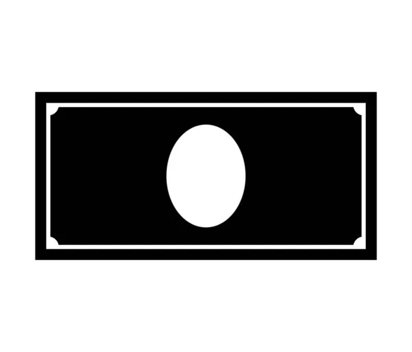 Pieniądze Dolar Banknotu Sylwetka Wektor Symbol Ikona Projekt Piękna Ilustracja — Zdjęcie stockowe