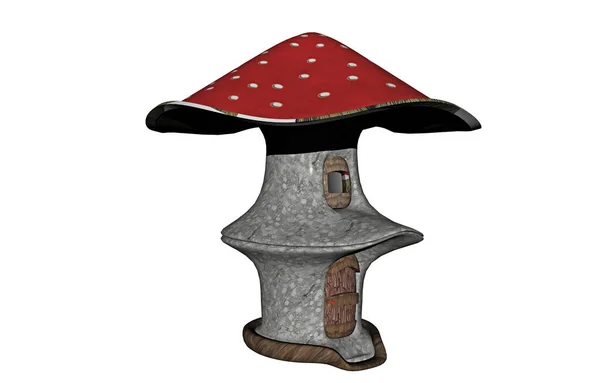 Cartoon Mushroom House Vacated — Stock Photo, Image